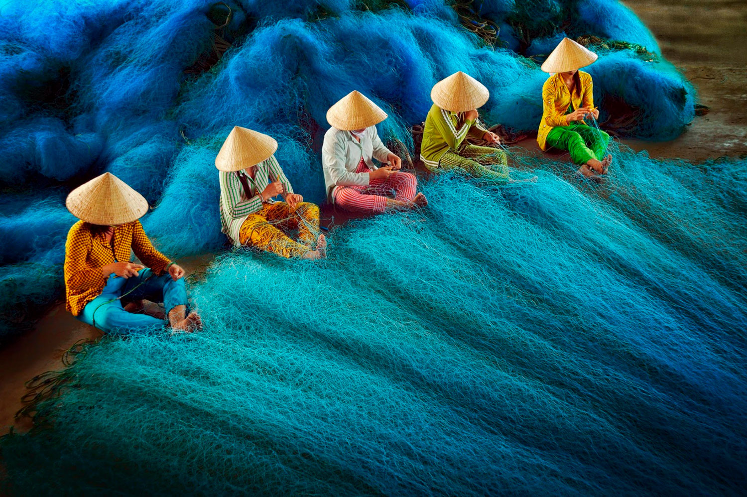 Плетение рыболовной сети