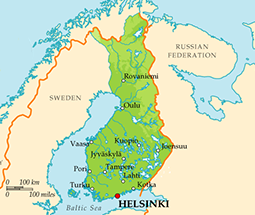 Финляндия карта