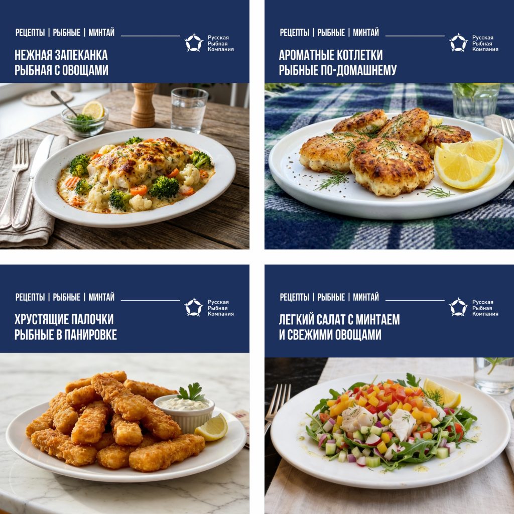 блюда из минтая