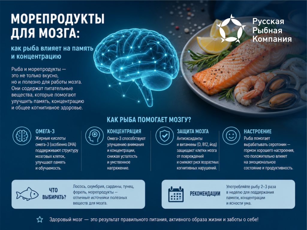 Морепродукты для мозга: как рыба влияет на память и концентрацию